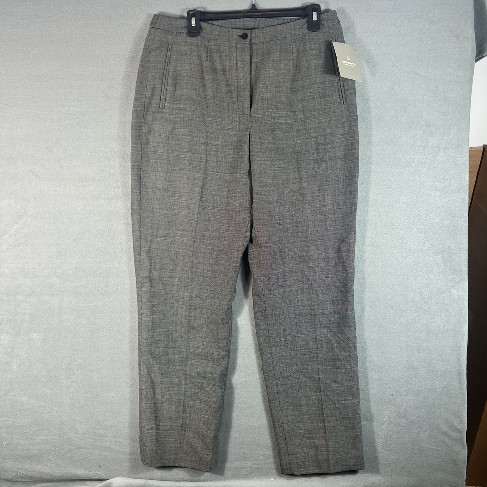 Liz Claiborne Collection Women's‎ Size 14 Wool Dress Pants Grey Architectural